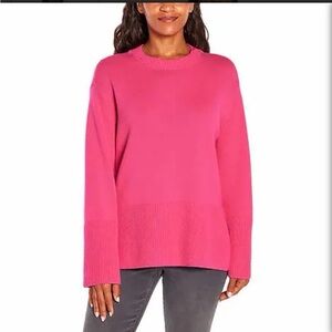 GAP Size L 100% Cotton Knit Oversized Pullover Sweater - Pink
